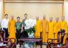 Ban Trị sự Phật giáo tỉnh thăm và chúc mừng lực lượng Công an nhân dịp 80 năm ngày truyền thống
